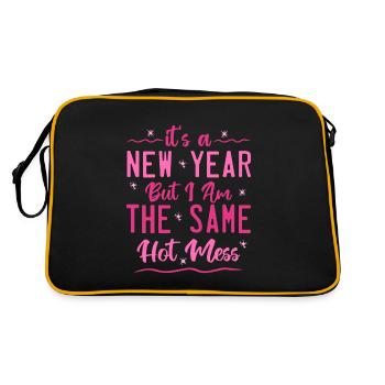it's a new year but i am the same hot mess - Sac Retro - noir/or - Dos