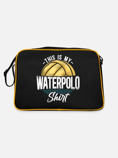 Water Polo Vintage This Is My - Retro Tasche - Schwarz/Gold - Hinten