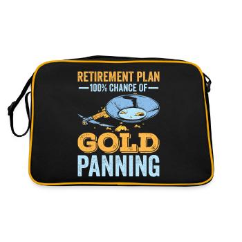 Funny Gold Panners Gold Seekers Gold Diggers Excavators - Retro Bag - black/gold - Back