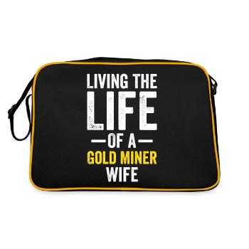 Gold Digger Wife Lustig Gold Panning Gold Digger D - Retro Bag - black/gold - Back