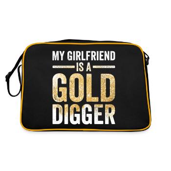 Funny gold panning Gold digger My friend Gol - Retro Bag - black/gold - Back