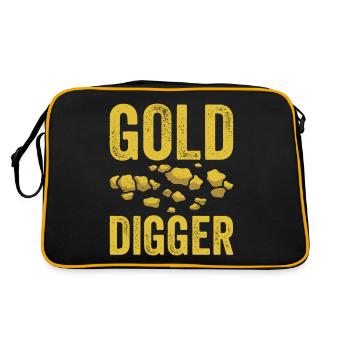 Funny gold panners Gold miners Gold diggers Goldgr - Retro Bag - black/gold - Back