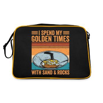 Funny Gold Panners Gold Seekers Gold Diggers Excavators - Retro Bag - black/gold - Back