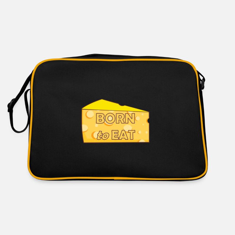 Né pour manger du fromage Drôle Sac Retro