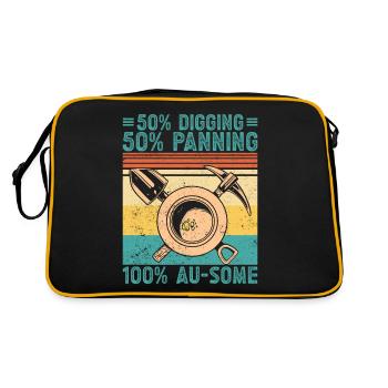 Funny gold panning 50% Digging 50% Digging 100% - Retro Bag - black/gold - Back