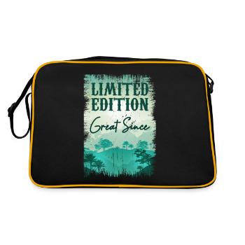 Vintage | Limitierte Auflage - Retro Tasche - Schwarz/Gold - Hinten