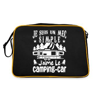 Je Suis Un Mec Simple J'aime le Camping-car - Sac Retro - noir/or - Dos