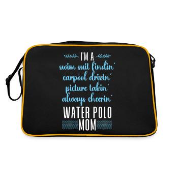 Water Polo Mom I'm A Swim Suit - Retro Tasche - Schwarz/Gold - Hinten