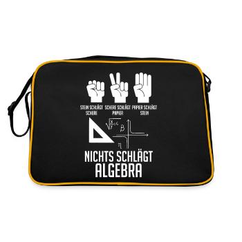 Mathematik Mathe Rechnen Algebra - Retro Tasche - Schwarz/Gold - Hinten