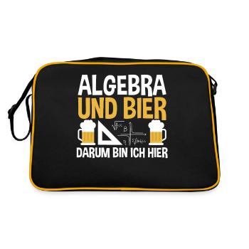 Mathematik Bier Mathe Rechnen Algebra - Retro Tasche - Schwarz/Gold - Hinten