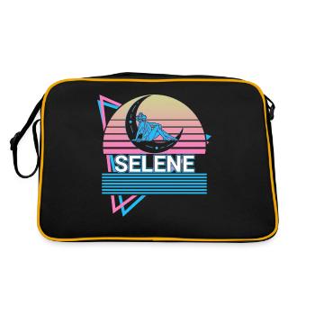 Selene goddess Ancient Greek Greek mythology - Retro Bag - black/gold - Back