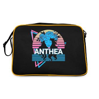 Anthea Göttin Antike Griechisch Griechische Mythol - Retro Tasche - Schwarz/Gold - Hinten