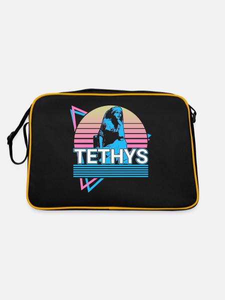 Tethys Goddess Ancient Greek Mythology - Retro Bag - black/gold - Back