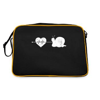 Snail heartbeat - Retro Bag - black/gold - Back