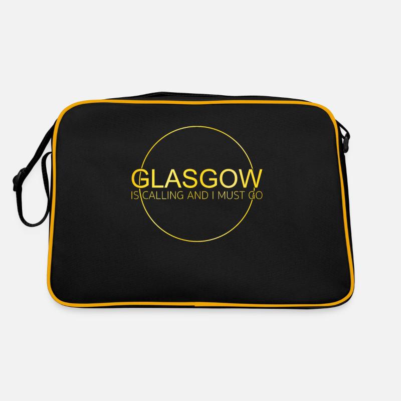 Glasgow - Retro Tasche - Schwarz/Gold
