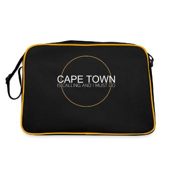 Cape Town Quote - Retro Bag - black/gold - Back