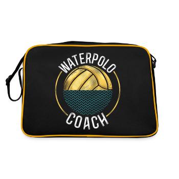 Water Polo Coach Vintage Water - Retro Tasche - Schwarz/Gold - Hinten