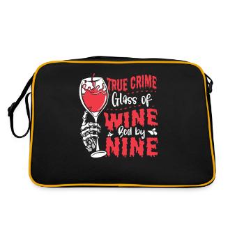 Good Wine and True Crime Gift - Retro Bag - black/gold - Back