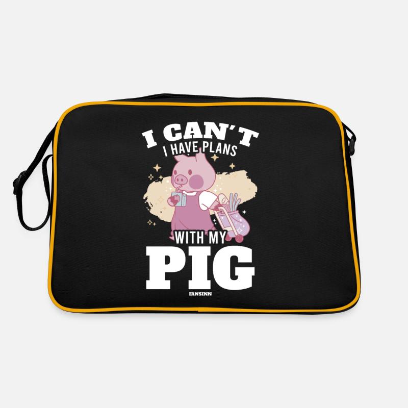 Schwein Retro Tasche