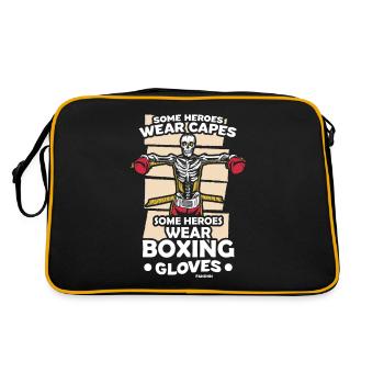 Certains héros portent des capes Certains héros portent de la boxe Glo - Sac Retro - noir/or - Dos