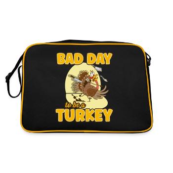 Its A Bad Day To Be A Turkey - Retro Bag - black/gold - Back
