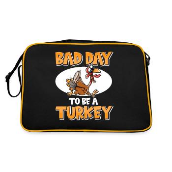 Its A Bad Day To Be A Turkey - Retro Bag - black/gold - Back