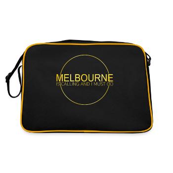Melbourne Quote - Retro Bag - black/gold - Back