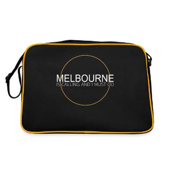 Melbourne Quote - Retro Bag - black/gold - Back