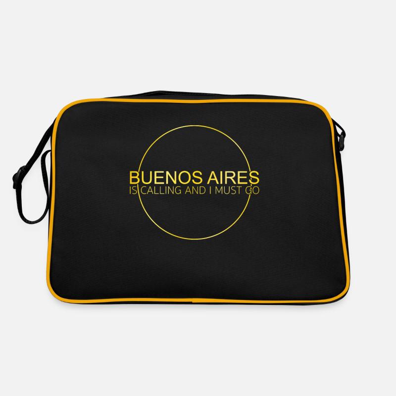 Buenos Aires Spruch - Retro Tasche - Schwarz/Gold