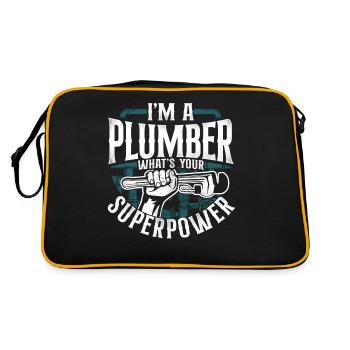 Plombier de plomberie vintage Je suis un - Sac Retro - noir/or - Dos