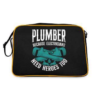 Plumbing Plumber Electrician - Retro Bag - black/gold - Back