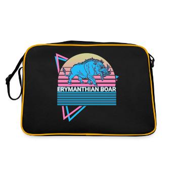 Sanglier érymanthien créature mythique grecque - Sac Retro - noir/or - Dos