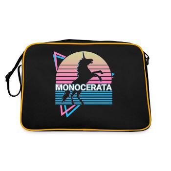 Licorne monocerata Créature mythique grecque M - Sac Retro - noir/or - Dos