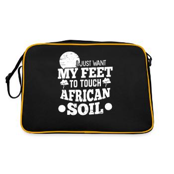 Afrique Vacances Terre Sol africain - Sac Retro - noir/or - Dos