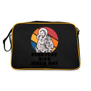 Chaque jour est le jour de Jésus - Sac Retro - noir/or - Dos