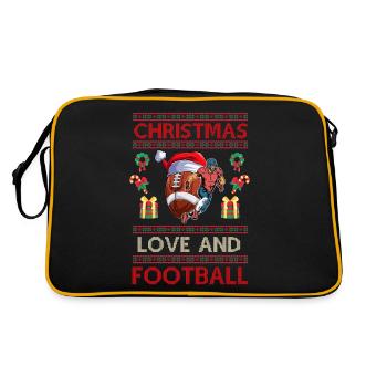 Équipe de football universitaire Amour de Noël - Sac Retro - noir/or - Dos