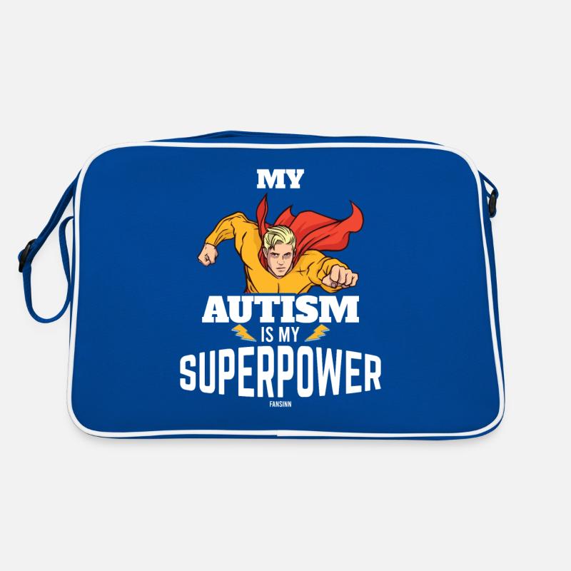 Genialer starker Autismus Held Retro Tasche