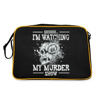 Shhh I'm Watching My Murder Shows - Retro Bag - black/gold - Back