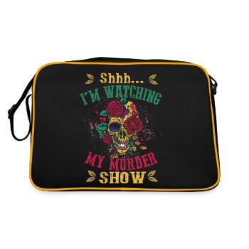 Shhh I'm Watching My Murder Shows - Retro Bag - black/gold - Back