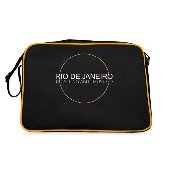 Rio de Janeiro quote - Retro Bag - black/gold - Back