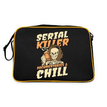 Serial Killer Documentaties and Chill - Retro Bag - black/gold - Back