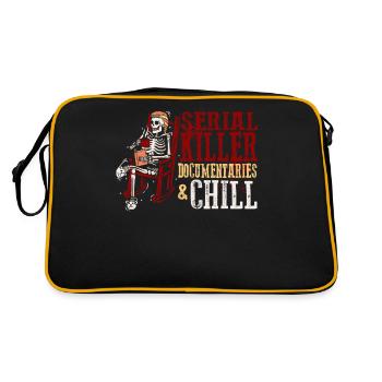 Serial Killer Documentaties and Chill - Retro Bag - black/gold - Back