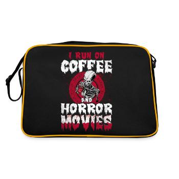 Je cours sur le café et les films d’horreur - Sac Retro - noir/or - Dos
