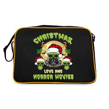 Horror Movie Zombie Santa Christmas Love Horror - Retro Bag - black/gold - Back