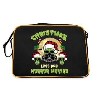 Horror Movie Zombie Santa Christmas Love Horror - Retro Bag - black/gold - Back