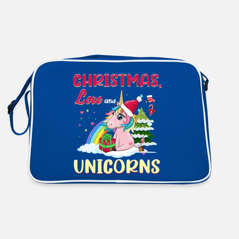 Licorne Chevaux Cavaliers Noël Amour Équitation Sac Retro