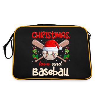 Joueur de baseball Club Amour de Noël - Sac Retro - noir/or - Dos