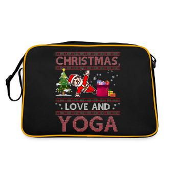 Yogini Yoga Meditation Christmas, Love and Yoga - Retro Bag - black/gold - Back