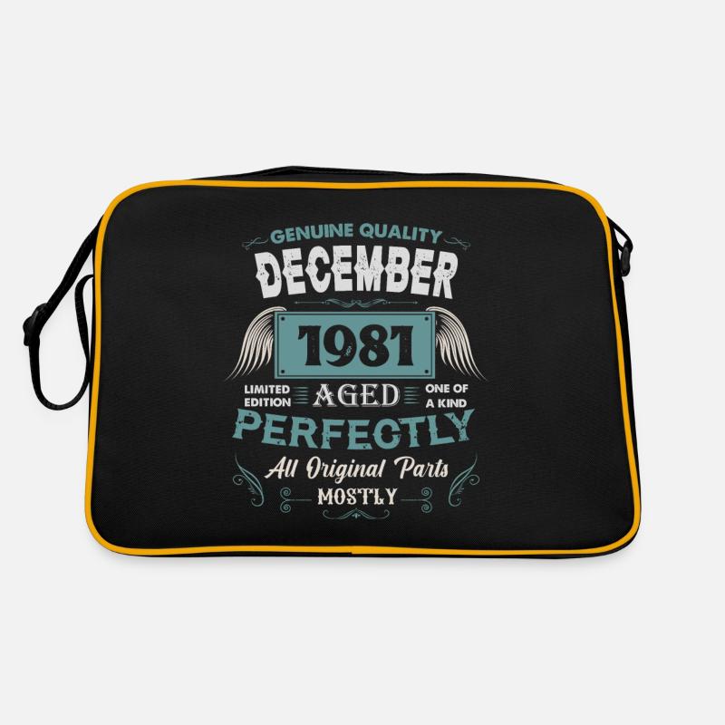 December 1981 Vintage Birthday Gift Retro Bag