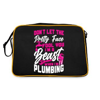 Plombier de plomberie femme Ne laissez pas - Sac Retro - noir/or - Dos